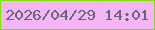 文字の大きさ：3、枠の色：80e100、背景の色：f4b4f5、文字の色：616a70 無料ブログパーツのブログ時計