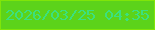 文字の大きさ：4、枠の色：80e509、背景の色：5cd31a、文字の色：3be07f 無料ブログパーツのブログ時計
