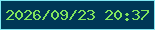 文字の大きさ：3、枠の色：80e7f2、背景の色：003857、文字の色：80e45d 無料ブログパーツのブログ時計