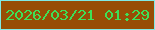 文字の大きさ：3、枠の色：80eae6、背景の色：974d06、文字の色：3ee057 無料ブログパーツのブログ時計
