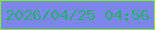 文字の大きさ：5、枠の色：80f020、背景の色：7b87eb、文字の色：23ae72 無料ブログパーツのブログ時計