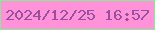 文字の大きさ：2、枠の色：80f08e、背景の色：ff92d8、文字の色：9550a0 無料ブログパーツのブログ時計