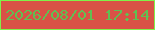 文字の大きさ：2、枠の色：80f149、背景の色：d95246、文字の色：60c052 無料ブログパーツのブログ時計