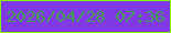 文字の大きさ：4、枠の色：80f702、背景の色：8039e5、文字の色：419d58 無料ブログパーツのブログ時計