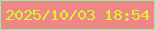 文字の大きさ：5、枠の色：80f7ab、背景の色：f08685、文字の色：d7fc2b 無料ブログパーツのブログ時計