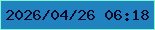 文字の大きさ：3、枠の色：80f7d0、背景の色：2083c0、文字の色：0a092a 無料ブログパーツのブログ時計