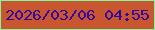 文字の大きさ：4、枠の色：80f8a0、背景の色：ca562f、文字の色：32099e 無料ブログパーツのブログ時計