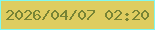 文字の大きさ：1、枠の色：80f9f0、背景の色：decd60、文字の色：788434 無料ブログパーツのブログ時計