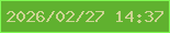 文字の大きさ：2、枠の色：80fa53、背景の色：60b12f、文字の色：cdd493 無料ブログパーツのブログ時計