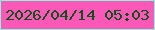 文字の大きさ：1、枠の色：80fada、背景の色：fb58b8、文字の色：0e511b 無料ブログパーツのブログ時計