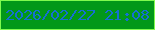 文字の大きさ：3、枠の色：80fb4e、背景の色：029819、文字の色：1570d2 無料ブログパーツのブログ時計