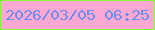 文字の大きさ：5、枠の色：80fd34、背景の色：fca8d2、文字の色：6b8ef3 無料ブログパーツのブログ時計
