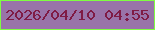文字の大きさ：3、枠の色：80fd42、背景の色：9974a9、文字の色：7f1b45 無料ブログパーツのブログ時計