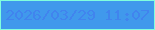 文字の大きさ：5、枠の色：80ffde、背景の色：4099ec、文字の色：4184ee 無料ブログパーツのブログ時計