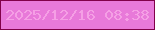 文字の大きさ：1、枠の色：810149、背景の色：e879d9、文字の色：f59fe5 無料ブログパーツのブログ時計