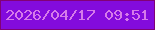 文字の大きさ：3、枠の色：810176、背景の色：830bdd、文字の色：d67aea 無料ブログパーツのブログ時計