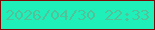 文字の大きさ：3、枠の色：810905、背景の色：1ff0b9、文字の色：53c29a 無料ブログパーツのブログ時計