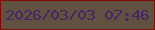 文字の大きさ：4、枠の色：810907、背景の色：615140、文字の色：472465 無料ブログパーツのブログ時計