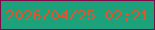 文字の大きさ：2、枠の色：810947、背景の色：1da17a、文字の色：e25330 無料ブログパーツのブログ時計