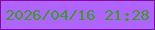 文字の大きさ：4、枠の色：810c96、背景の色：b064ff、文字の色：379f1c 無料ブログパーツのブログ時計