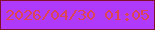 文字の大きさ：5、枠の色：81112b、背景の色：b03afb、文字の色：dd4654 無料ブログパーツのブログ時計