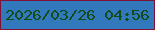 文字の大きさ：5、枠の色：811235、背景の色：3179bc、文字の色：144c19 無料ブログパーツのブログ時計