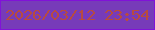 文字の大きさ：2、枠の色：8112d8、背景の色：773bb9、文字の色：b74b40 無料ブログパーツのブログ時計