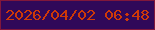文字の大きさ：3、枠の色：81173b、背景の色：300859、文字の色：ce3908 無料ブログパーツのブログ時計