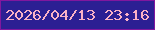 文字の大きさ：3、枠の色：81179e、背景の色：2c1f93、文字の色：fbb2c6 無料ブログパーツのブログ時計