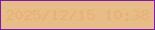 文字の大きさ：3、枠の色：8117b4、背景の色：e6bd87、文字の色：eab071 無料ブログパーツのブログ時計