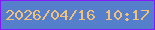 文字の大きさ：1、枠の色：8119fa、背景の色：557ecb、文字の色：f1c179 無料ブログパーツのブログ時計