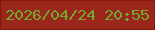 文字の大きさ：1、枠の色：811b07、背景の色：9b261b、文字の色：70a830 無料ブログパーツのブログ時計