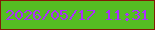 文字の大きさ：2、枠の色：811c05、背景の色：55bd23、文字の色：ab2efc 無料ブログパーツのブログ時計