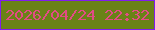 文字の大きさ：3、枠の色：811cee、背景の色：6a8217、文字の色：e24c85 無料ブログパーツのブログ時計