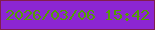 文字の大きさ：3、枠の色：811e4e、背景の色：8c26d2、文字の色：529d05 無料ブログパーツのブログ時計