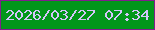 文字の大きさ：3、枠の色：811e8d、背景の色：02971b、文字の色：d4c6fb 無料ブログパーツのブログ時計