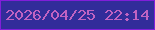 文字の大きさ：3、枠の色：811ed9、背景の色：322c9a、文字の色：c063c2 無料ブログパーツのブログ時計