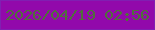文字の大きさ：1、枠の色：811fb2、背景の色：9209ab、文字の色：506f3b 無料ブログパーツのブログ時計