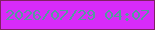 文字の大きさ：3、枠の色：812064、背景の色：d82bf9、文字の色：569a9e 無料ブログパーツのブログ時計