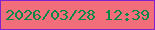 文字の大きさ：2、枠の色：8120cd、背景の色：f26e7b、文字の色：098949 無料ブログパーツのブログ時計