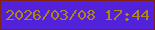 文字の大きさ：3、枠の色：812114、背景の色：5122da、文字の色：b1831b 無料ブログパーツのブログ時計