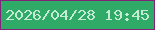 文字の大きさ：1、枠の色：812379、背景の色：2fab67、文字の色：c3ebd6 無料ブログパーツのブログ時計