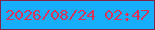 文字の大きさ：3、枠の色：812648、背景の色：17affb、文字の色：d6335d 無料ブログパーツのブログ時計