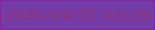 文字の大きさ：5、枠の色：81279c、背景の色：743ca7、文字の色：913175 無料ブログパーツのブログ時計