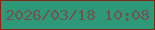 文字の大きさ：4、枠の色：812917、背景の色：2e9979、文字の色：72514f 無料ブログパーツのブログ時計