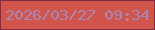 文字の大きさ：3、枠の色：812c4b、背景の色：d1554b、文字の色：a887b7 無料ブログパーツのブログ時計