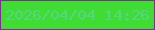 文字の大きさ：3、枠の色：812d90、背景の色：3fdd34、文字の色：58d489 無料ブログパーツのブログ時計