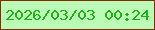 文字の大きさ：4、枠の色：812e05、背景の色：bcfab7、文字の色：1fb414 無料ブログパーツのブログ時計