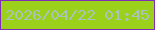 文字の大きさ：4、枠の色：812eb6、背景の色：9bd11b、文字の色：aac2b9 無料ブログパーツのブログ時計
