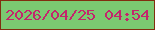 文字の大きさ：1、枠の色：812f0f、背景の色：7bca71、文字の色：c4256c 無料ブログパーツのブログ時計